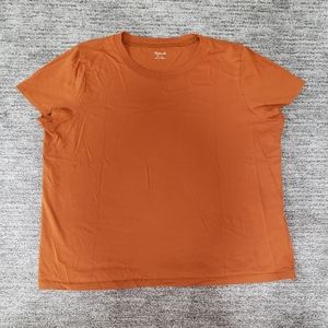 Madewell Large 100% Cotton Burnt Orange Crewneck T-Shirt